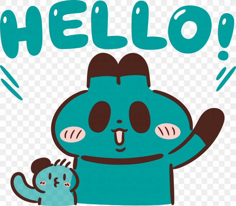 Hello Emoji, PNG, 3000x2625px, Hello, Bread, Cartoon, Emoji, Giant Panda Download Free