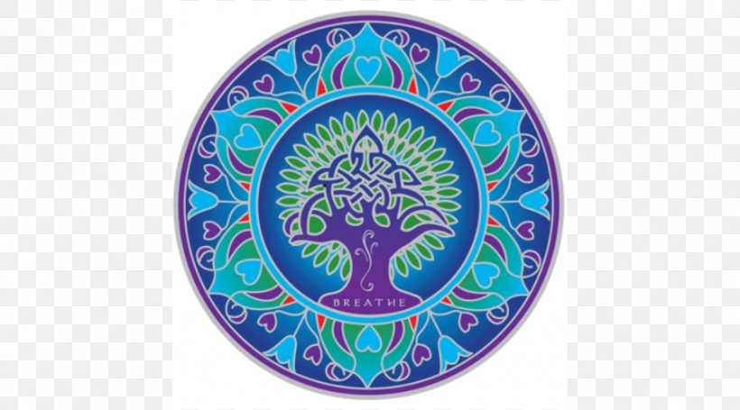 Earth Mandala Sticker Window Tibetan Buddhism, PNG, 900x500px, Earth, Adhesive, Chakra, Cobalt Blue, Decal Download Free
