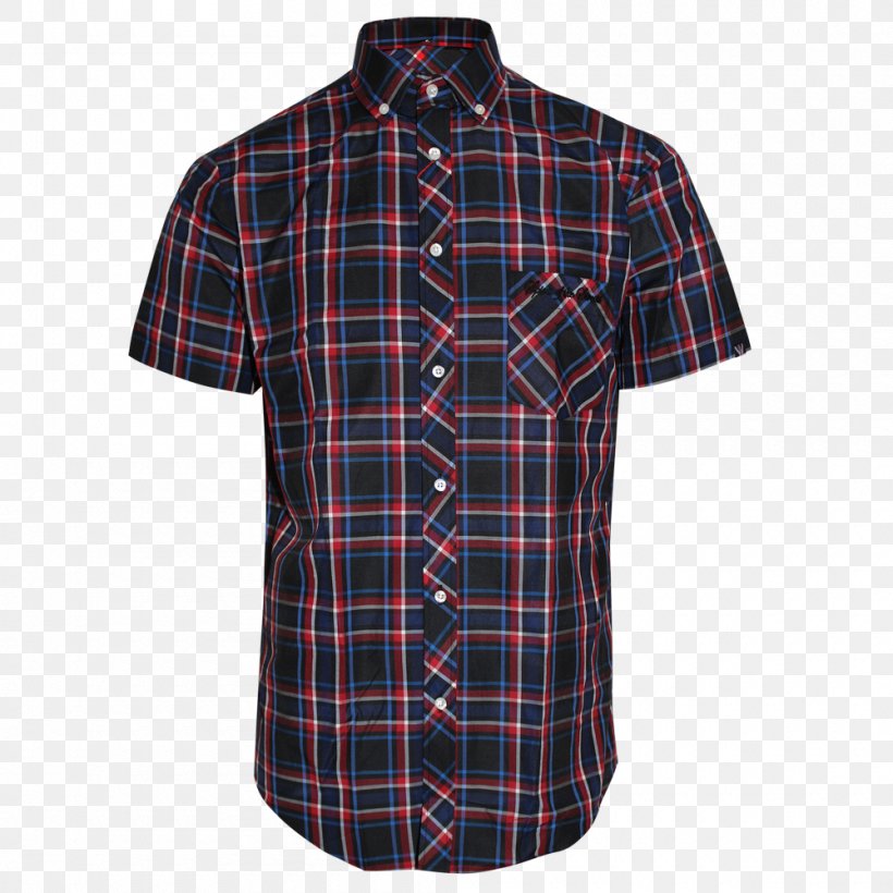 T-shirt Tartan Fred Perry Sleeve, PNG, 1000x1000px, Tshirt, Button, Collar, Dress Shirt, Fred Perry Download Free