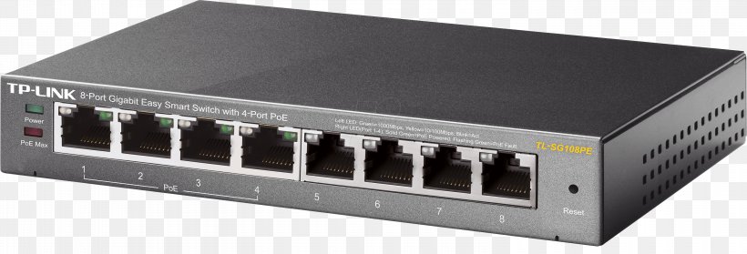 Power Over Ethernet Network Switch Gigabit Ethernet TP-Link Computer Network, PNG, 3000x1023px, Power Over Ethernet, Audio Receiver, Computer Network, Computer Networking, Electronic Device Download Free