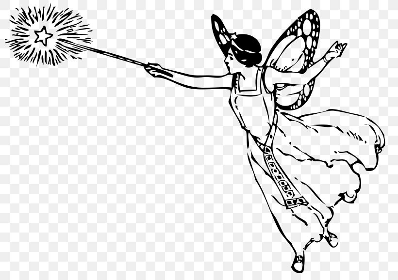 Wand Fairy Vector Graphics Magic Beck Hall, PNG, 800x578px, Wand, Art, Blackandwhite, Branch, Coloring Book Download Free