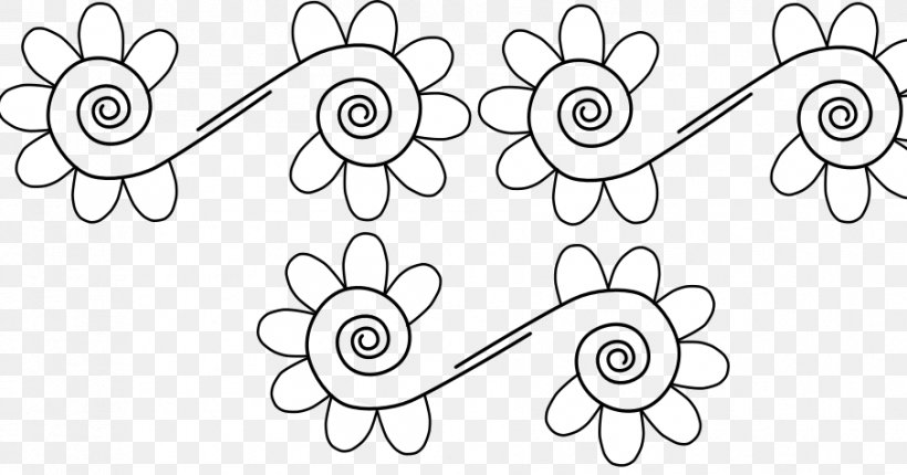 Circle Pattern Angle Clip Art Product, PNG, 905x475px, Floral Design, Area, Black, Black And White, Branch Download Free
