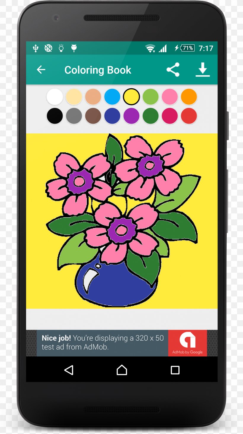 Feature Phone Smartphone Android Coloring Book, PNG, 1370x2446px, Feature Phone, Android, Book, Cellular Network, Coloring Book Download Free