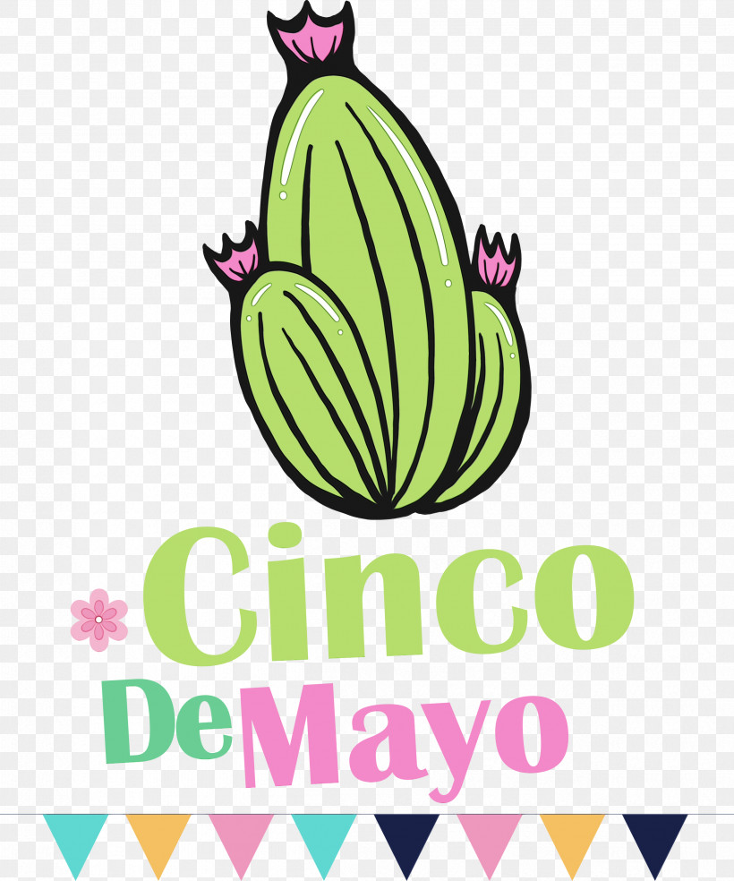 Logo Flower Leaf Green Text, PNG, 2498x3000px, Cinco De Mayo, Fifth Of May, Flower, Fruit, Green Download Free