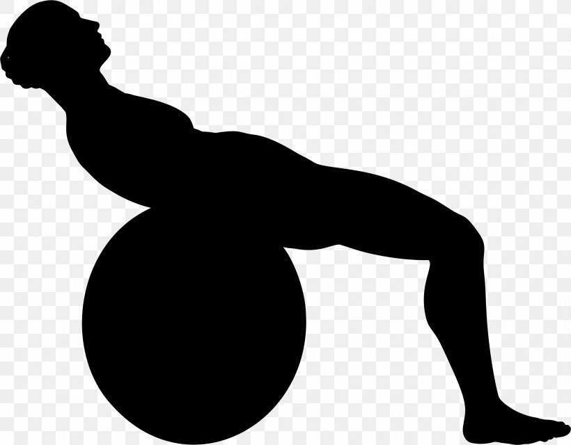 Exercise Balls Physical Exercise Fitness Centre Silhouette, PNG, 2348x1834px, Exercise Balls, Aerobic Exercise, Arm, Black And White, Core Stability Download Free