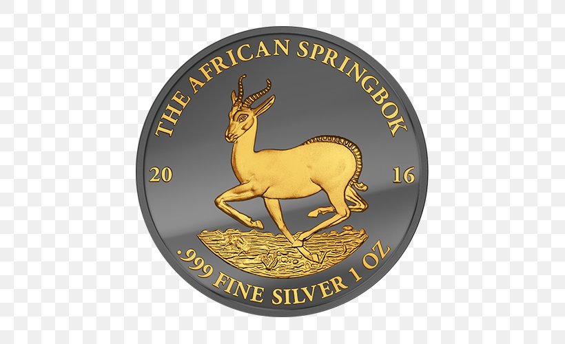 Gabon Gold African Springbok Silver Coin African Springbok Silver Coin, PNG, 500x500px, Gabon, Africa, Coin, Deer, Gilding Download Free