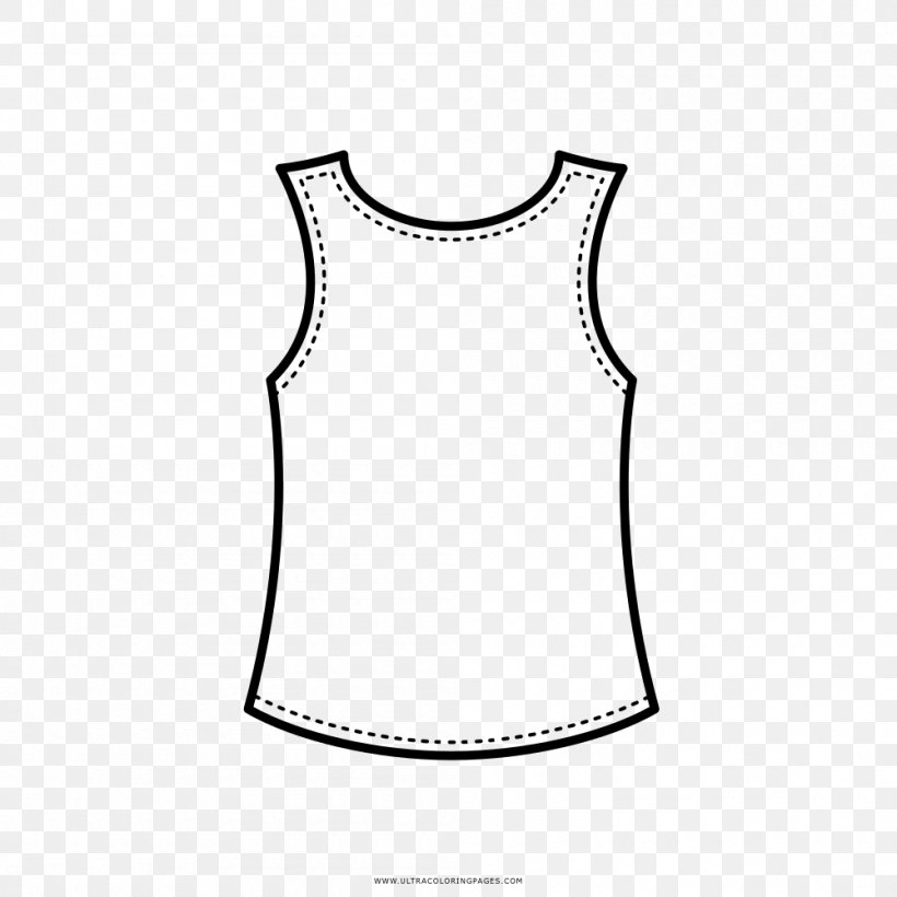 Sleeveless Shirt T-shirt Drawing, PNG, 1000x1000px, Sleeveless Shirt, Active Tank, Adult, Black, Black And White Download Free