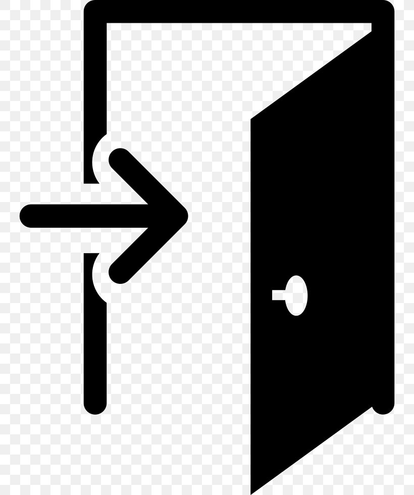 Exit, PNG, 744x980px, Symbol, Black And White, Cdr, Rectangle, Sign Download Free