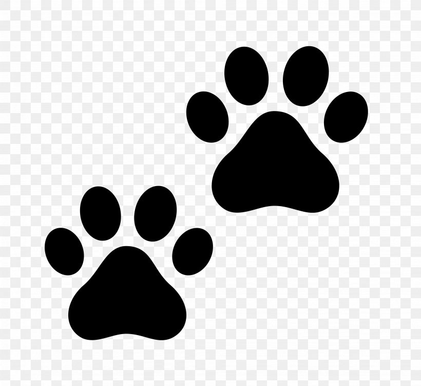 Cat Paw Dog Clip Art, PNG, 4106x3765px, Cat, Black, Black And White, Dog, Footprint Download Free