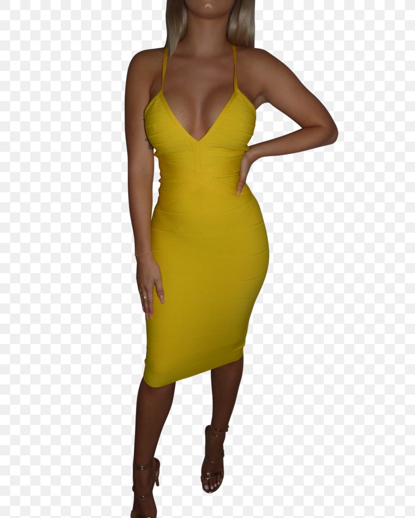 Yellow Bandage Dress Cocktail Dress, PNG, 768x1024px, Yellow, Bandage, Bandage Dress, Bodycon Dress, Cocktail Dress Download Free