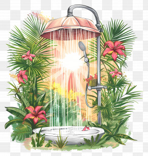 Outdoor Shower - Outdoor Shower In Garden PNG