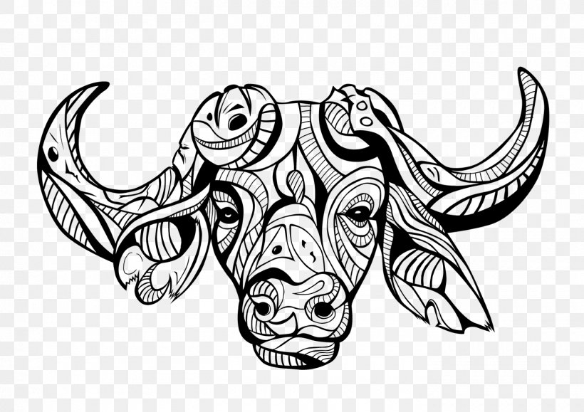 Horn White Black-and-white Head Bovine, PNG, 1400x990px, Horn, Blackandwhite, Bovine, Drawing, Head Download Free