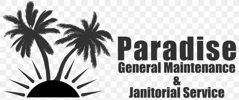Palm Trees Paradise Logo Brand Font, PNG, 2382x1002px, Palm Trees, Arecales, Black And White, Brand, Computer Download Free