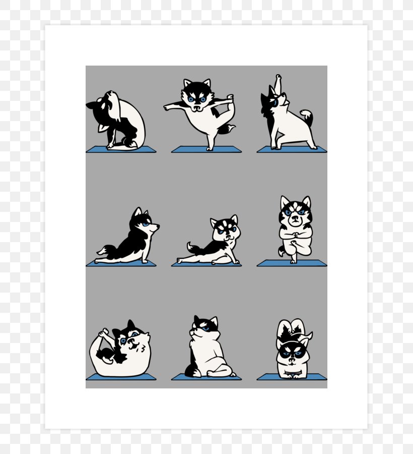 T-shirt TeePublic Original Penguin Siberian Husky Yoga, PNG, 740x900px, Tshirt, Bird, Black And White, Canidae, Carnivoran Download Free