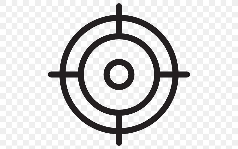 Vector Graphics Reticle Royalty-free Stock Illustration, PNG, 512x512px, Reticle, Area, Black And White, Illustrator, Royaltyfree Download Free