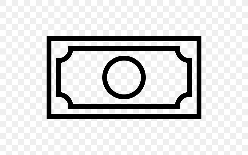 Banknote Money Finance, PNG, 512x512px, Banknote, Area, Bank, Black, Black And White Download Free