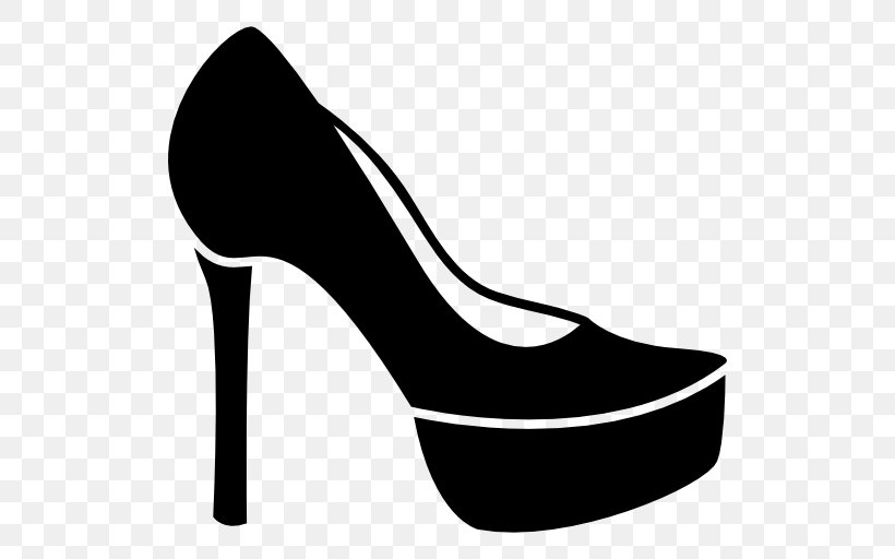 High-heeled Shoe Platform Shoe Fashion, PNG, 512x512px, Shoe, Basic Pump, Black, Black And White, Fashion Download Free