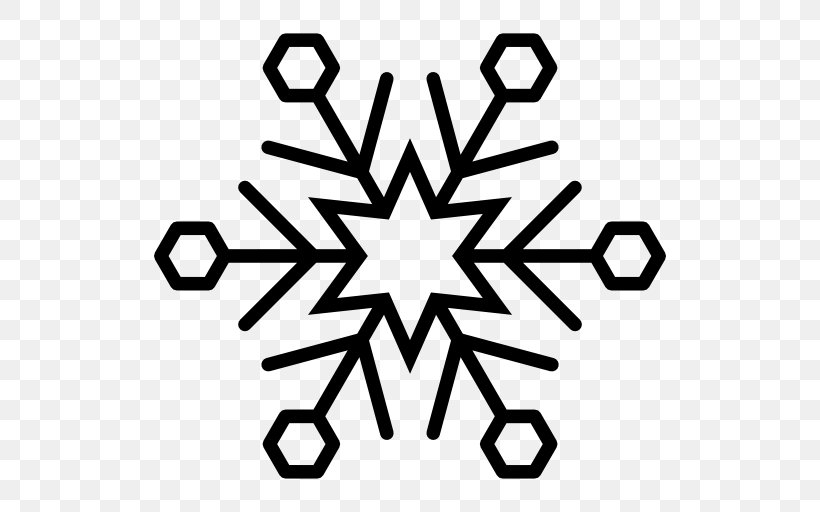 Snowflake Hexagon Clip Art, PNG, 512x512px, Snowflake, Black, Black And White, Coloring Book, Drawing Download Free