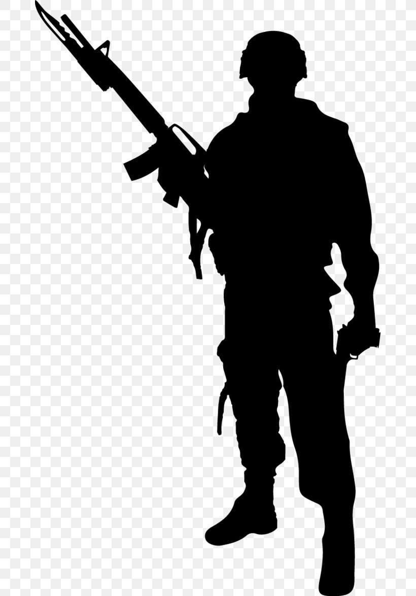 Soldier Silhouette Royalty-free Clip Art, PNG, 681x1174px, Watercolor, Cartoon, Flower, Frame, Heart Download Free