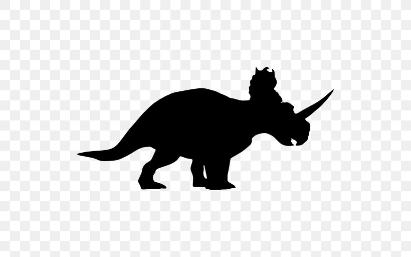 Tyrannosaurus Triceratops Brachiosaurus Dinosaur Velociraptor, PNG, 512x512px, Tyrannosaurus, Animal Figure, Black And White, Brachiosaurus, Carnivoran Download Free