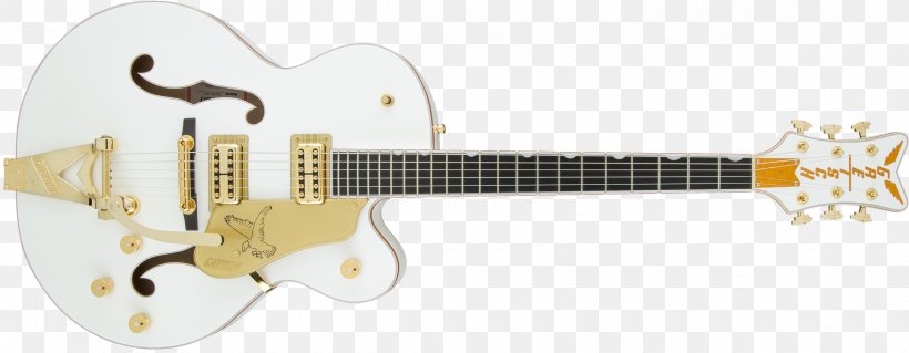 Gretsch White Falcon Fender Telecaster Archtop Guitar, PNG, 2400x936px, Watercolor, Cartoon, Flower, Frame, Heart Download Free