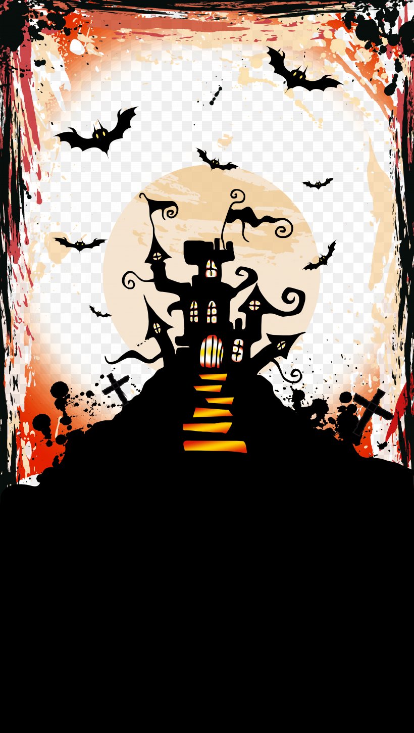 Halloween Costume Party Poster, PNG, 4196x7427px, Halloween, Art, Haunted House, Illustration, Illustrator Download Free