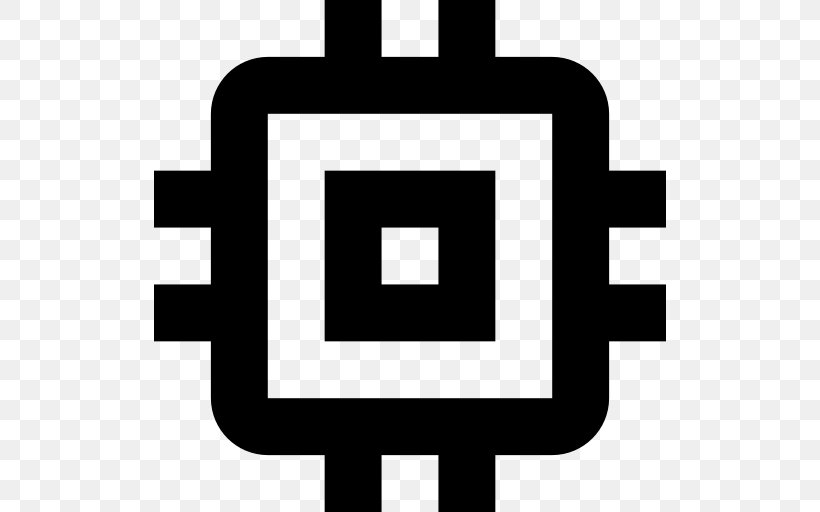 Black And White Logo Symbol, PNG, 512x512px, Integrated Circuits Chips, Black And White, Central Processing Unit, Chipset, Computer Download Free