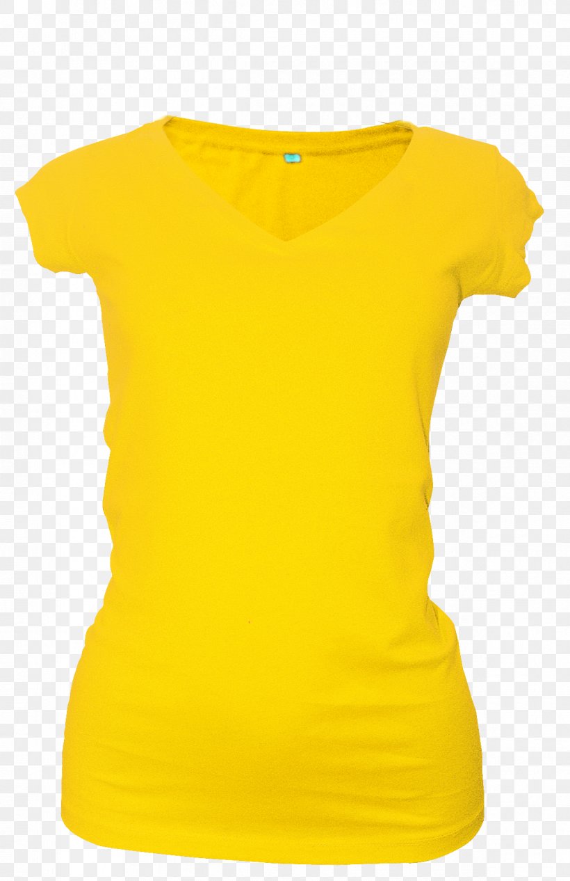 T-shirt Yellow Sweater Clothing Collar, PNG, 1195x1845px, Tshirt, Active Shirt, Clothing, Collar, Color Download Free