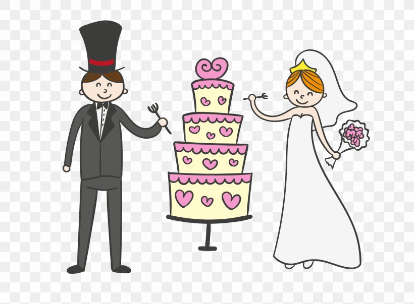Wedding Cake Wedding Invitation Bridegroom, PNG, 1729x1272px, Wedding Cake, Art, Bride, Bridegroom, Cartoon Download Free