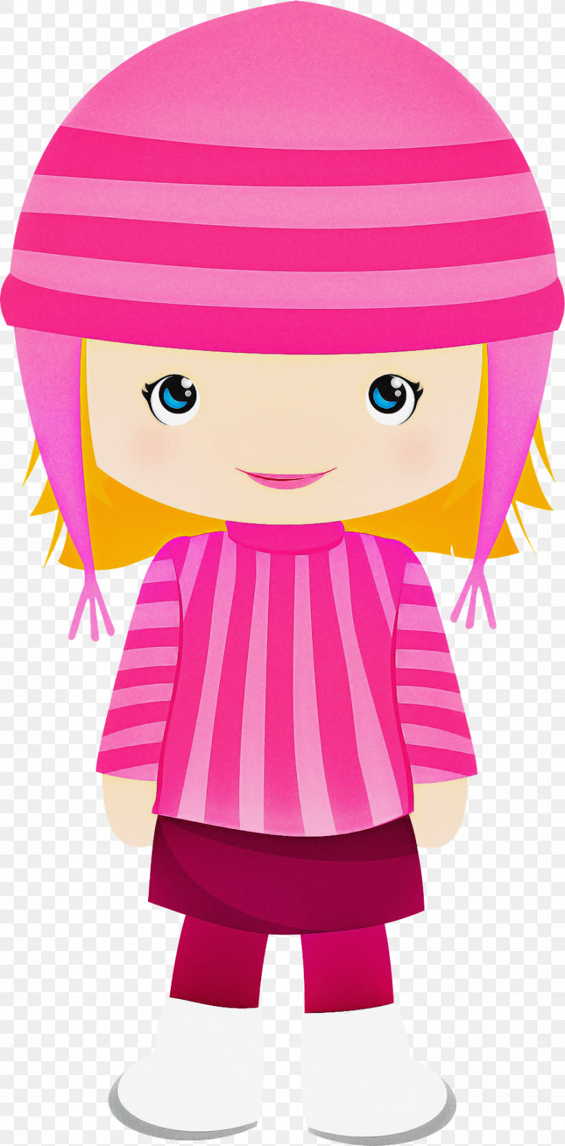 Cartoon Pink Doll Magenta Toy, PNG, 900x1826px, Cartoon, Doll, Magenta, Pink, Toy Download Free
