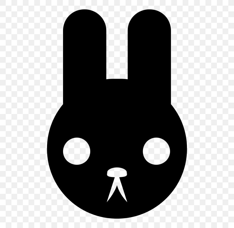 Hare Easter Bunny European Rabbit Clip Art, PNG, 800x800px, Hare, Black, Black And White, Carnivoran, Cat Download Free