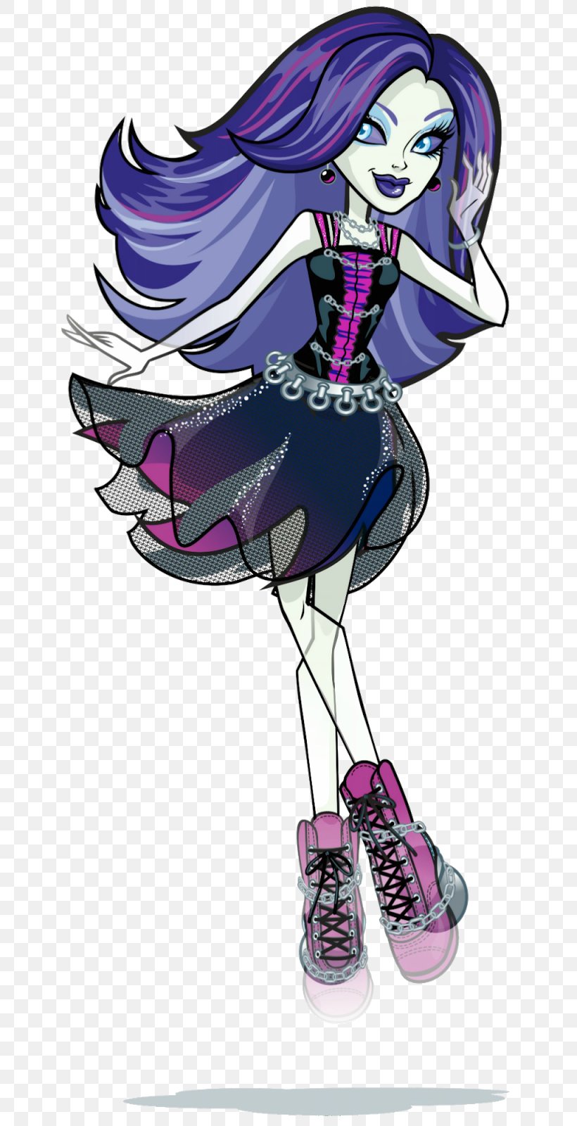 Spectra Vondergeist Frankie Stein Monster High Doll Ghoul, PNG, 668x1600px, Watercolor, Cartoon, Flower, Frame, Heart Download Free