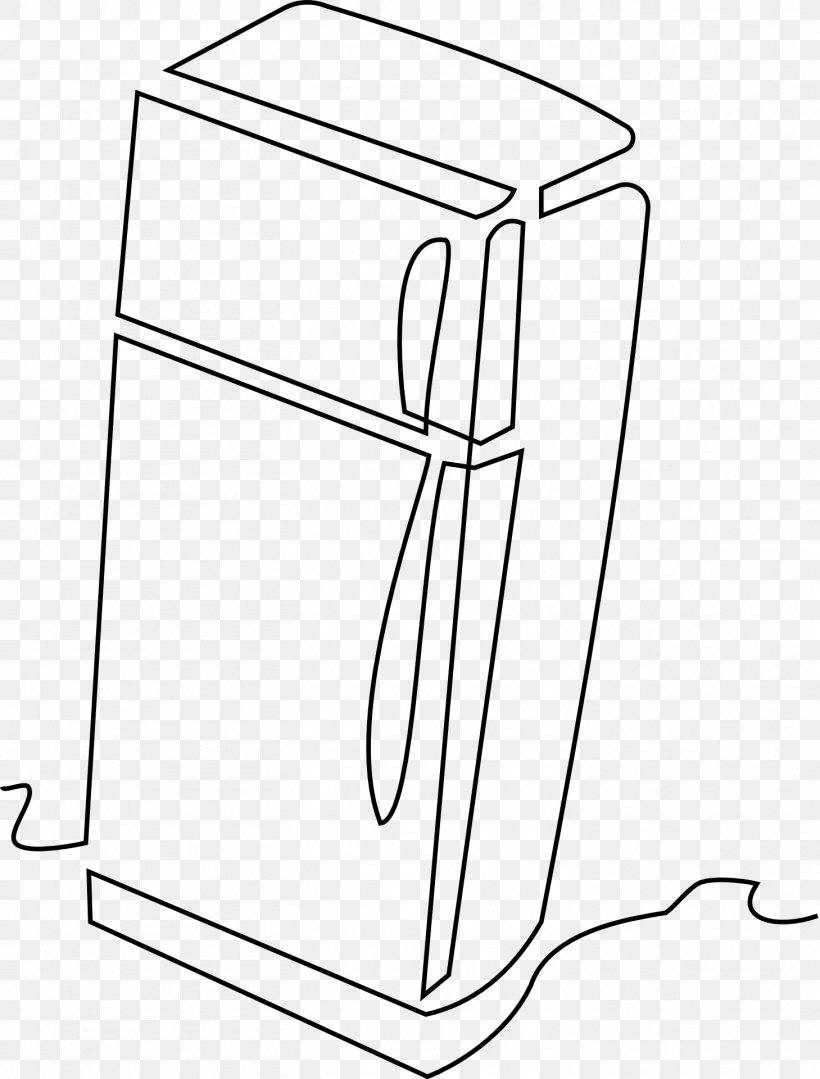 Refrigerator Kitchen Clip Art, PNG, 1459x1920px, Refrigerator, Area, Black, Black And White, Cooking Ranges Download Free