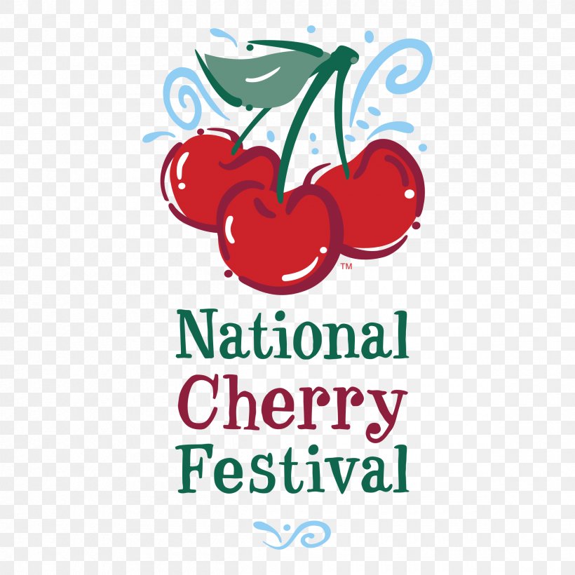 Cherries Logo National Cherry Festival Traverse City Font, PNG, 2400x2400px, Cherries, Area, Artwork, Brand, Cherry Download Free