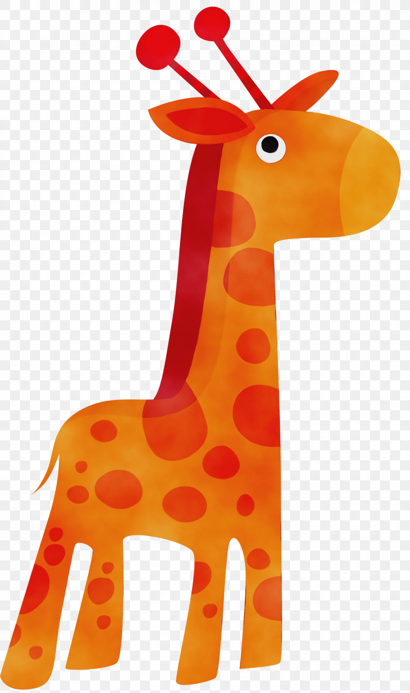 Orange, PNG, 1775x3000px, Watercolor, Animal Figure, Giraffe, Giraffidae, Orange Download Free