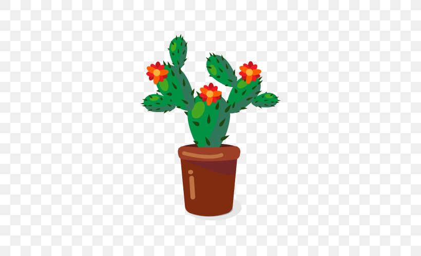 Cactaceae Flowerpot Plant, PNG, 500x500px, Cactaceae, Bonsai, Cactus, Cartoon, Color Download Free