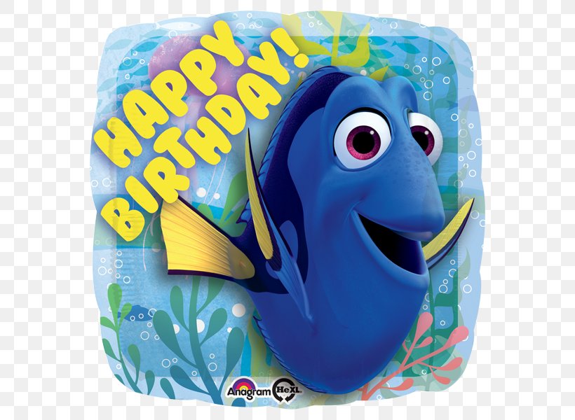 Birthday Cake Nemo Balloon Party, PNG, 600x600px, Birthday Cake, Balloon, Birthday, Cake, Finding Dory Download Free