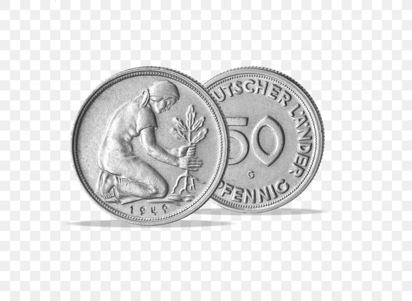 Coin West Germany Pfennig Bank Deutscher Länder Deutsche Mark, PNG, 600x600px, 2 Euro Coin, 2 Euro Commemorative Coins, Coin, Business Strike, Currency Download Free