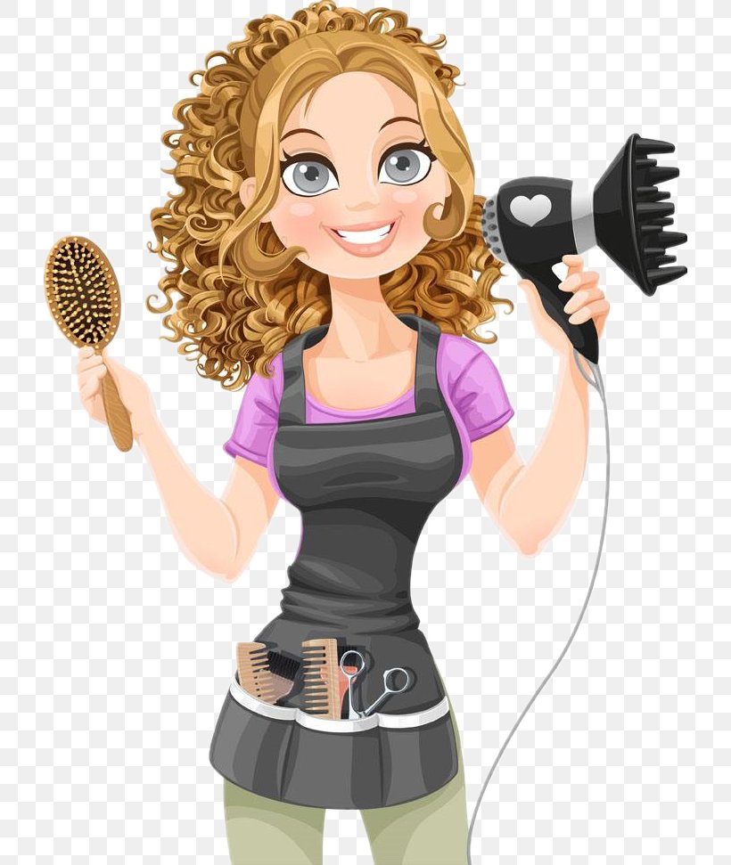 Comb Hairdresser Hair Dryer Clip Art, PNG, 722x971px, Watercolor, Cartoon, Flower, Frame, Heart Download Free