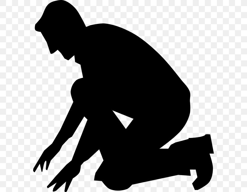 Kneeling Silhouette Clip Art, PNG, 600x636px, Kneeling, Arm, Artwork, Black, Black And White Download Free