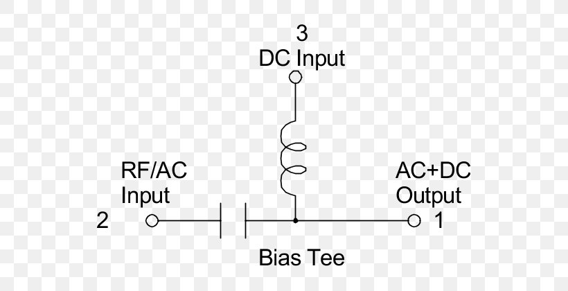 Bias Tee Circuit Diagram Wiring Diagram Electronic Circuit Schematic, PNG, 601x420px, Circuit Diagram, Area, Biasing, Black And White, Brand Download Free