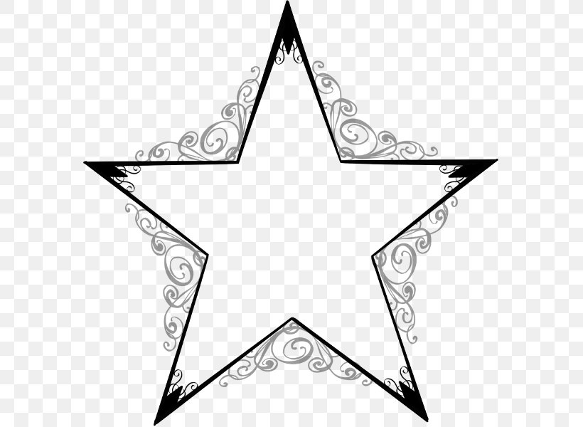Star Clip Art, PNG, 587x600px, Star, Area, Black, Black And White, Com Download Free
