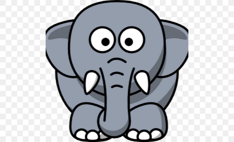 Elephantidae African Elephant Elephant Joke Hippopotamus Clip Art, PNG, 500x500px, Elephantidae, African Elephant, Artwork, Black And White, Carnivoran Download Free