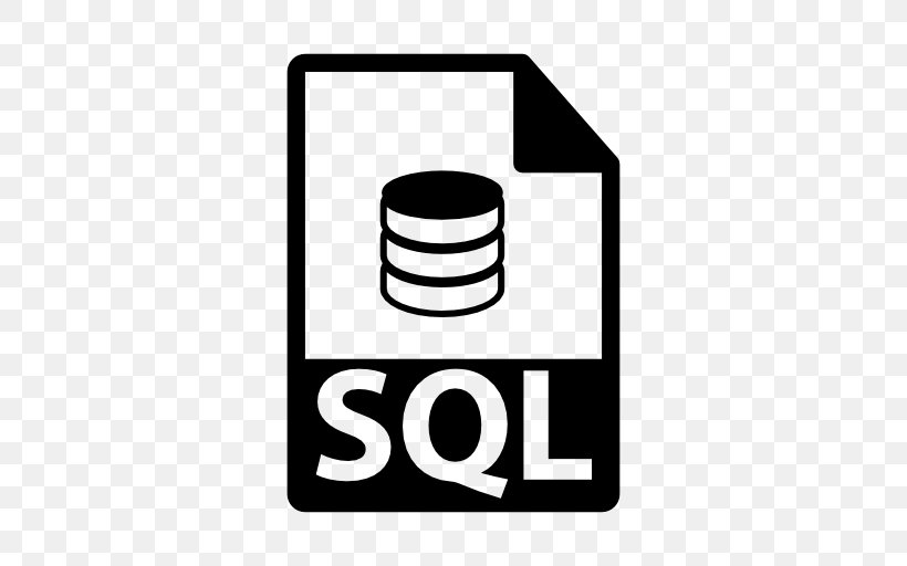 SQL .sys, PNG, 512x512px, Sql, Area, Black And White, Brand, Directory Download Free