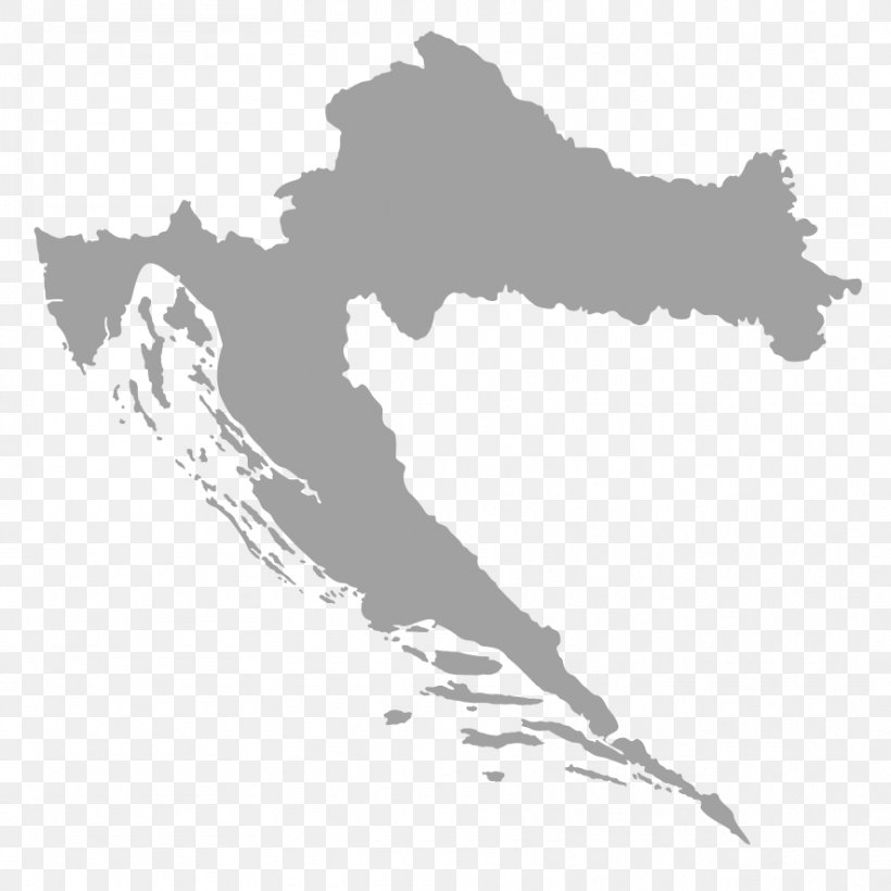 Croatia Vector Map, PNG, 885x885px, Croatia, Black, Black And White, Blank Map, Flag Of Croatia Download Free