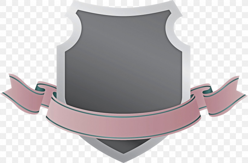 Emblem Ribbon, PNG, 3000x1972px, Emblem Ribbon, Neck, Pink, Shield Download Free