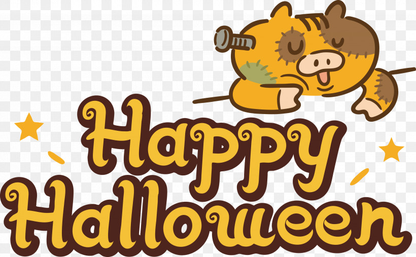 Happy Halloween, PNG, 3000x1857px, Happy Halloween, Cartoon, Catlike, Honey Bee, Insects Download Free