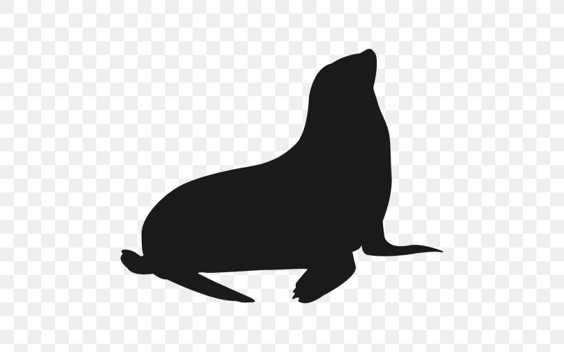 Sea Lion Silhouette Walrus Logo, PNG, 512x512px, Sea Lion, Animal, Black, Black And White, California Sea Lion Download Free