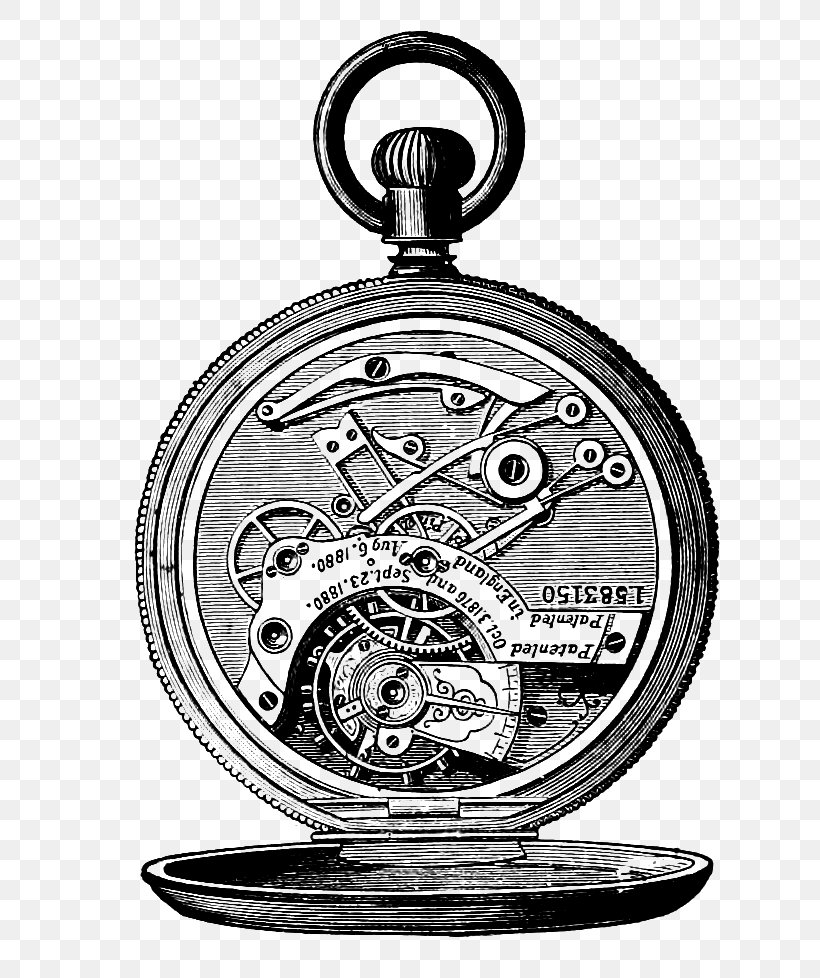 Steampunk Pocket Watch Drawing Clip Art, PNG, 782x978px, Steampunk, Art, Black And White, Clock, Clock Face Download Free