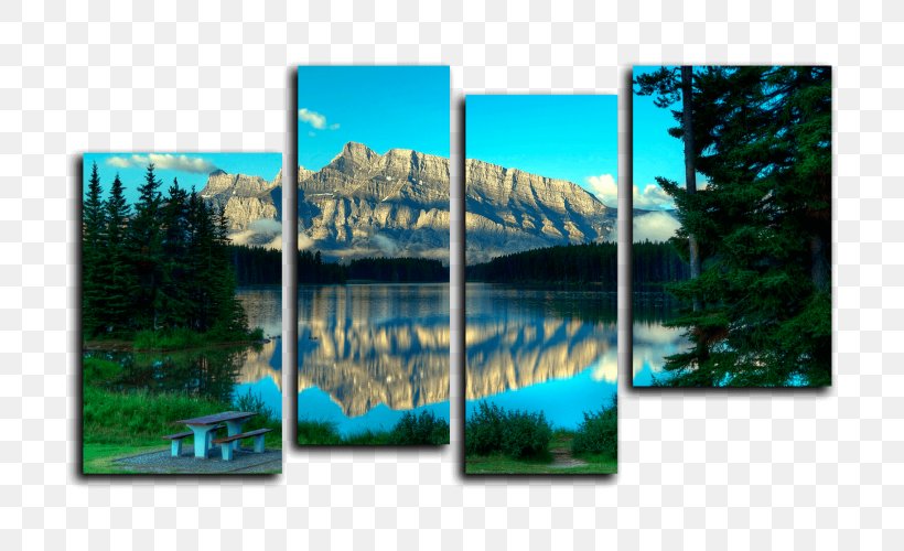 Two Jack Lake Landscape Painting Nature Modern Art, PNG, 700x500px, Landscape Painting, Art, Canvas, Lake, Modern Art Download Free